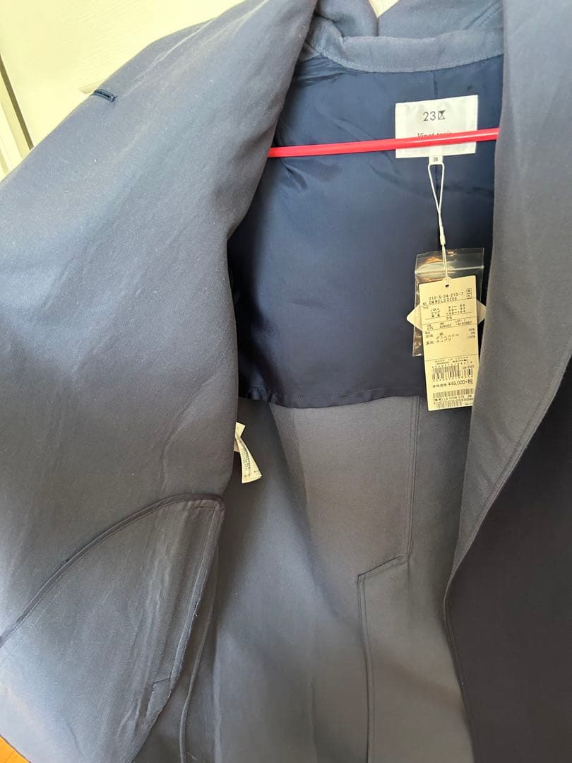 新品　23区　フード付きコート