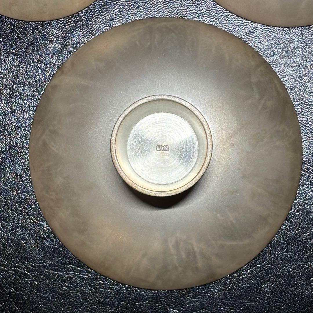 ★金属工芸 純銀 盃3個セット！約315g！純銀刻印！箱付！★