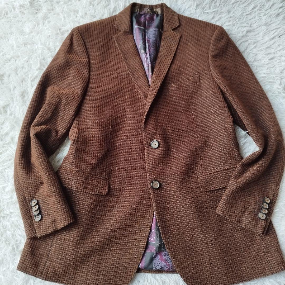 XXL♡美品✨エトロ テーラードジャケット ペイズリー 秋冬 ブラウン 54