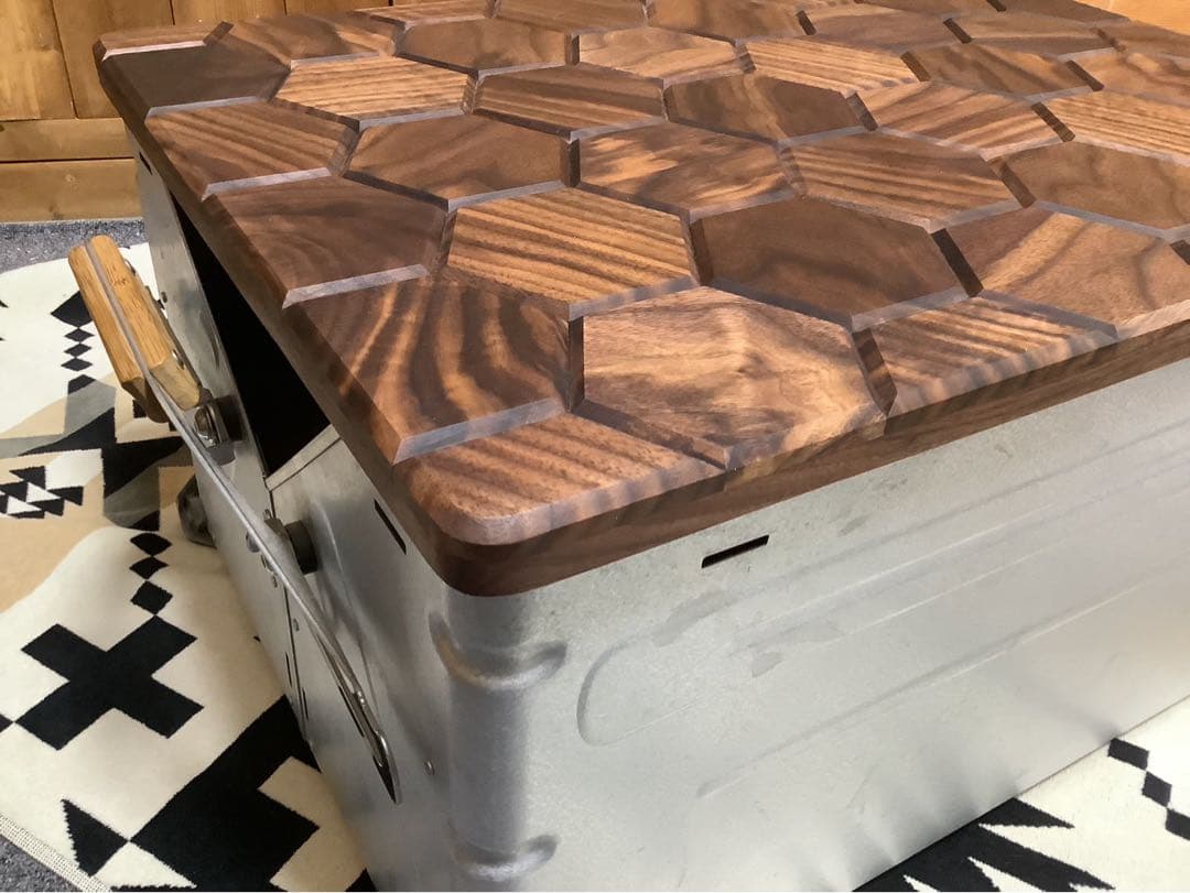 しげオーダー品　シェルコン50天板ヘキサゴン141 ウォールナット