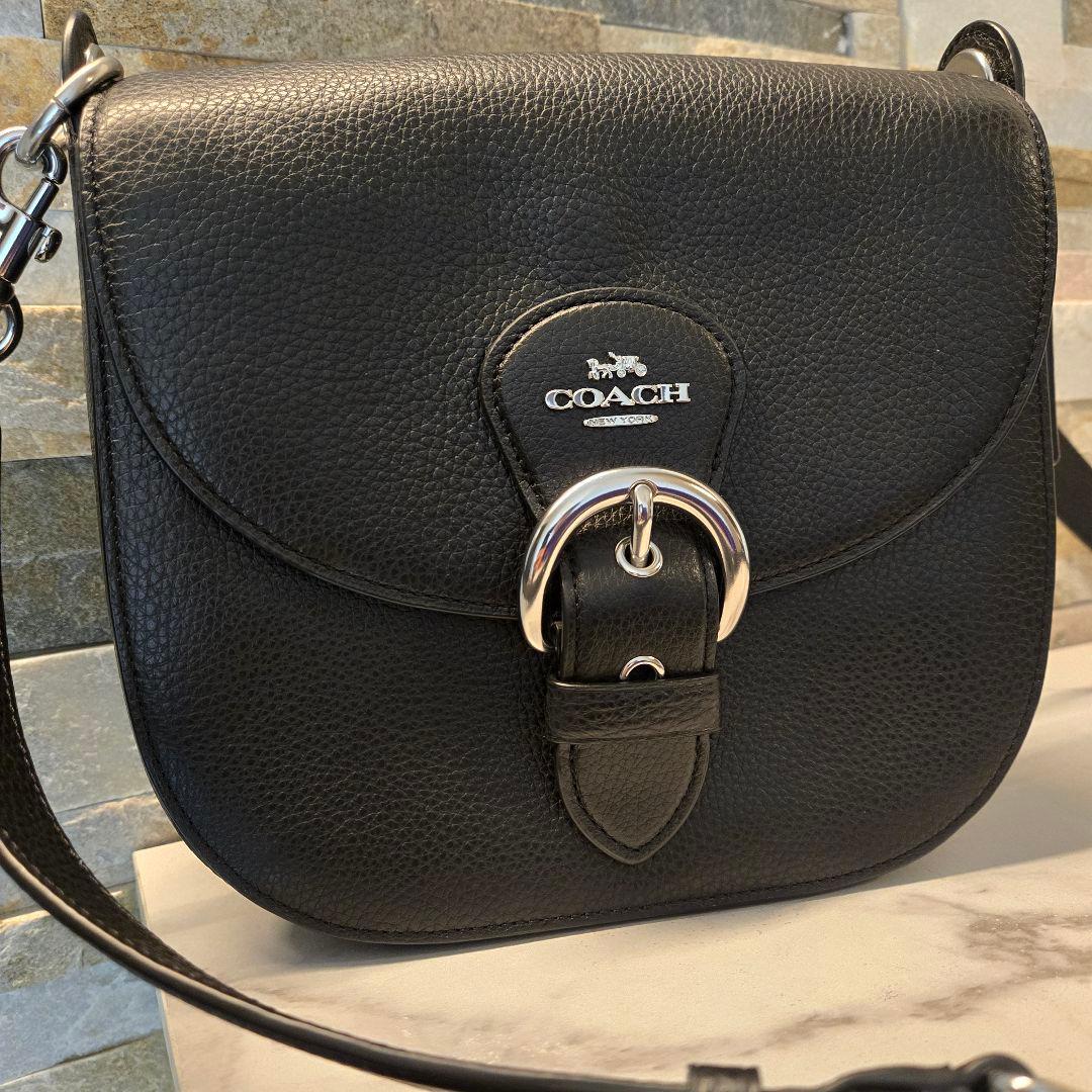 美品　COACH コーチ　ショルダーバッグ　レザー　クリオ　ブラック