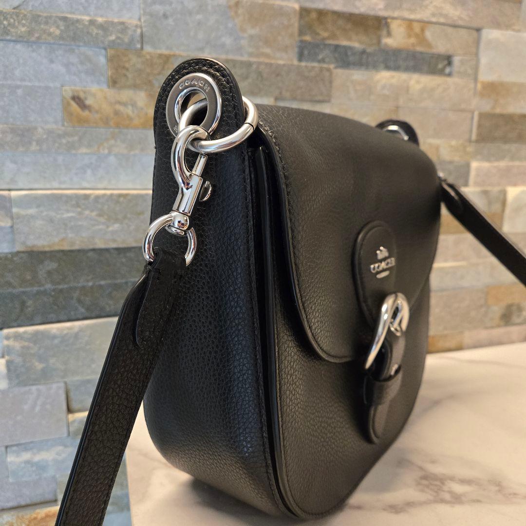 美品　COACH コーチ　ショルダーバッグ　レザー　クリオ　ブラック
