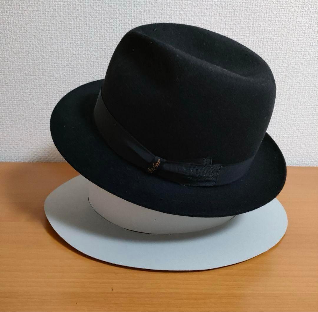 ボルサリーノ　override　ハット　ウール　ブラック　メンズ