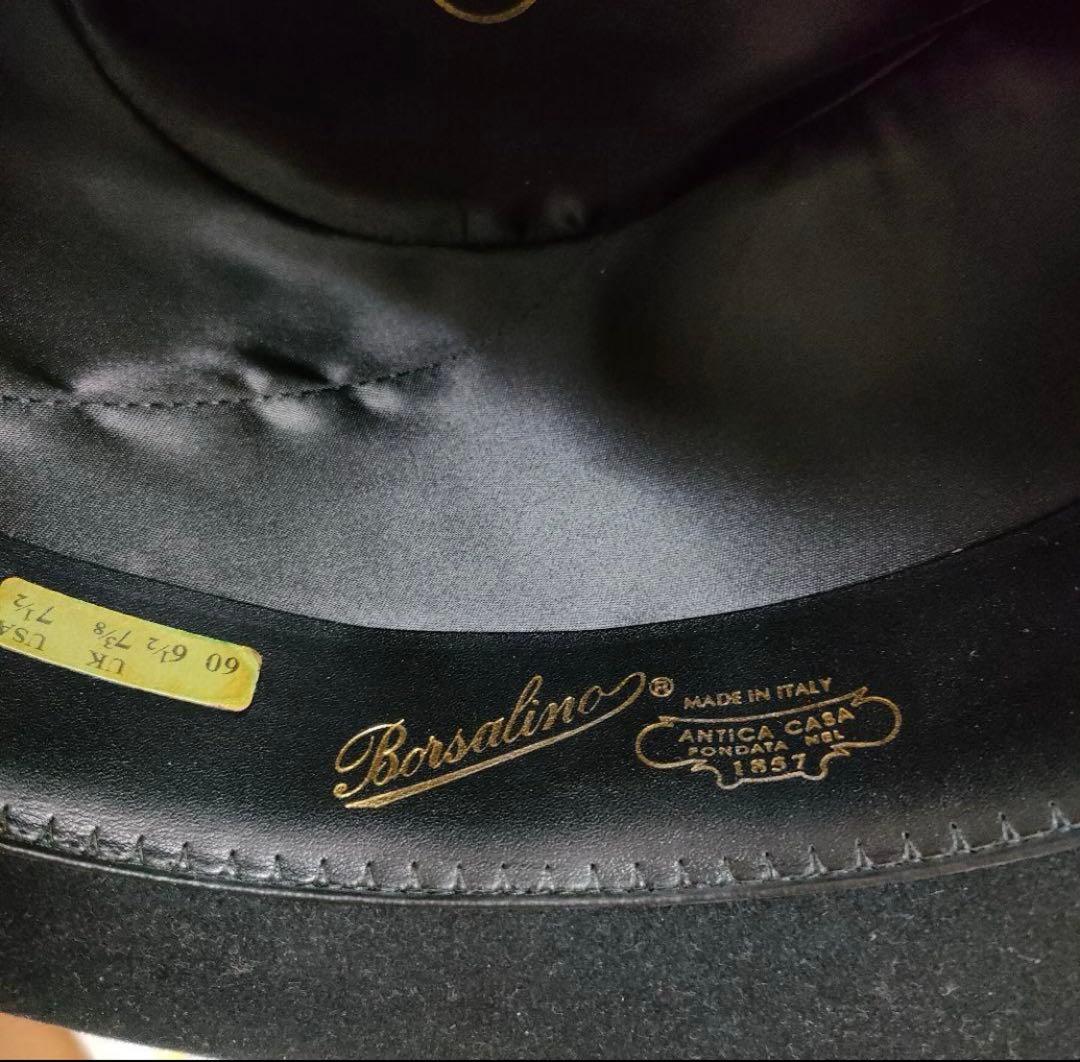 ボルサリーノ　override　ハット　ウール　ブラック　メンズ
