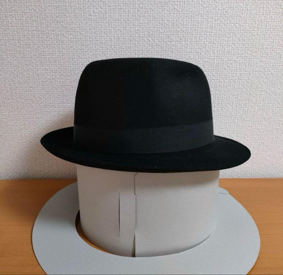 ボルサリーノ　override　ハット　ウール　ブラック　メンズ