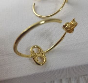 美品 C E L I N Eゴールド トリオンフ フープピアス