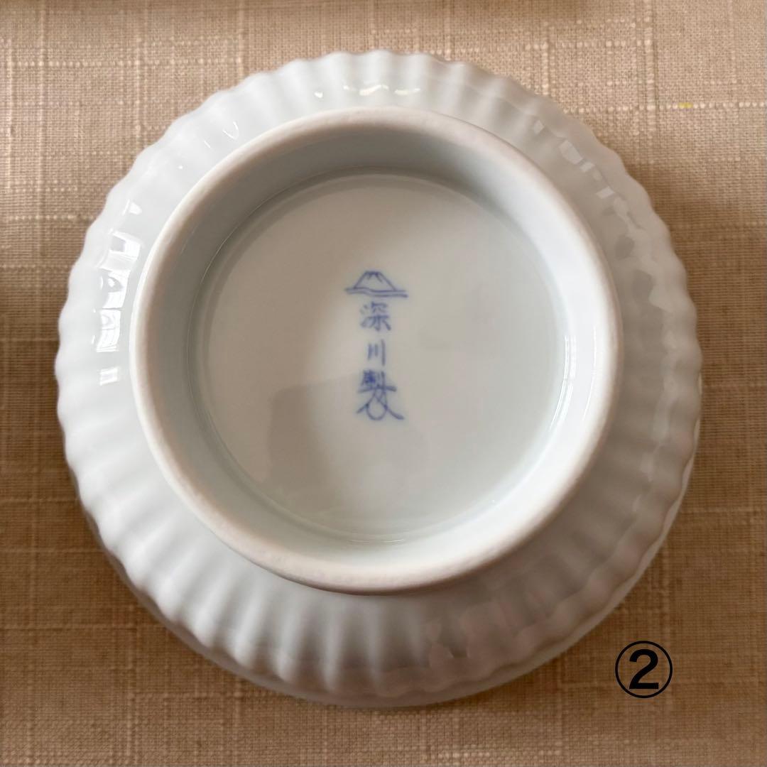 【未使用品と美品】深川製磁　ブルーワイナリー　麺丼　3個