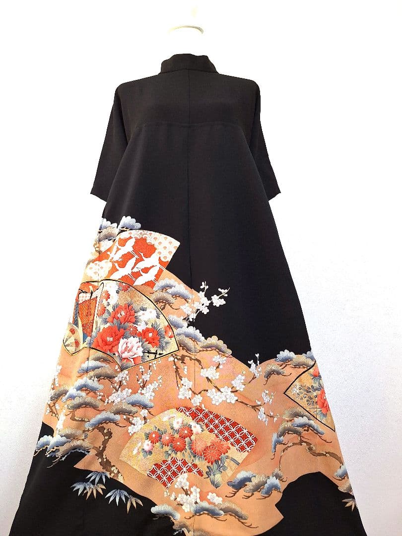 着物リメイクワンピース3650