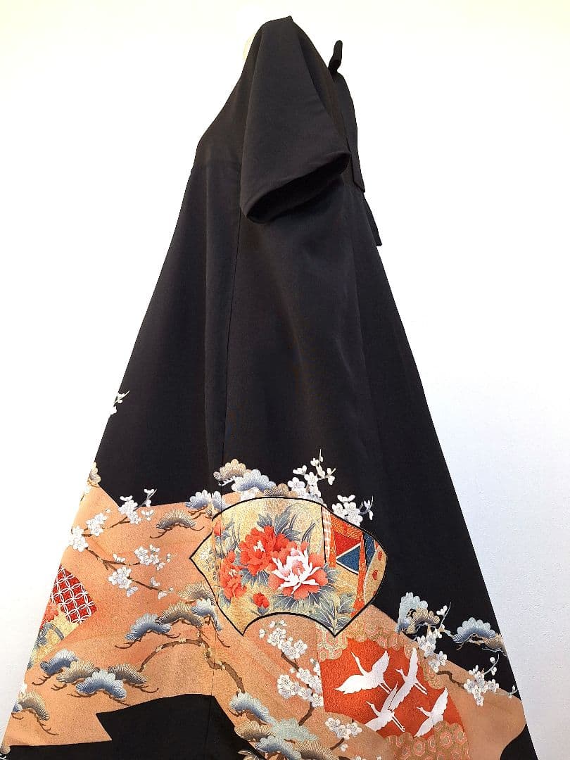 着物リメイクワンピース3650