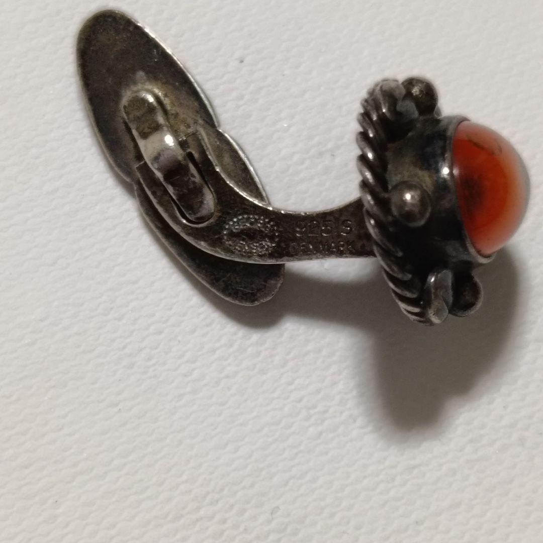 【正規品】ジョージジェンセン ♯17 アンバー（琥珀）シルバー925 カフス