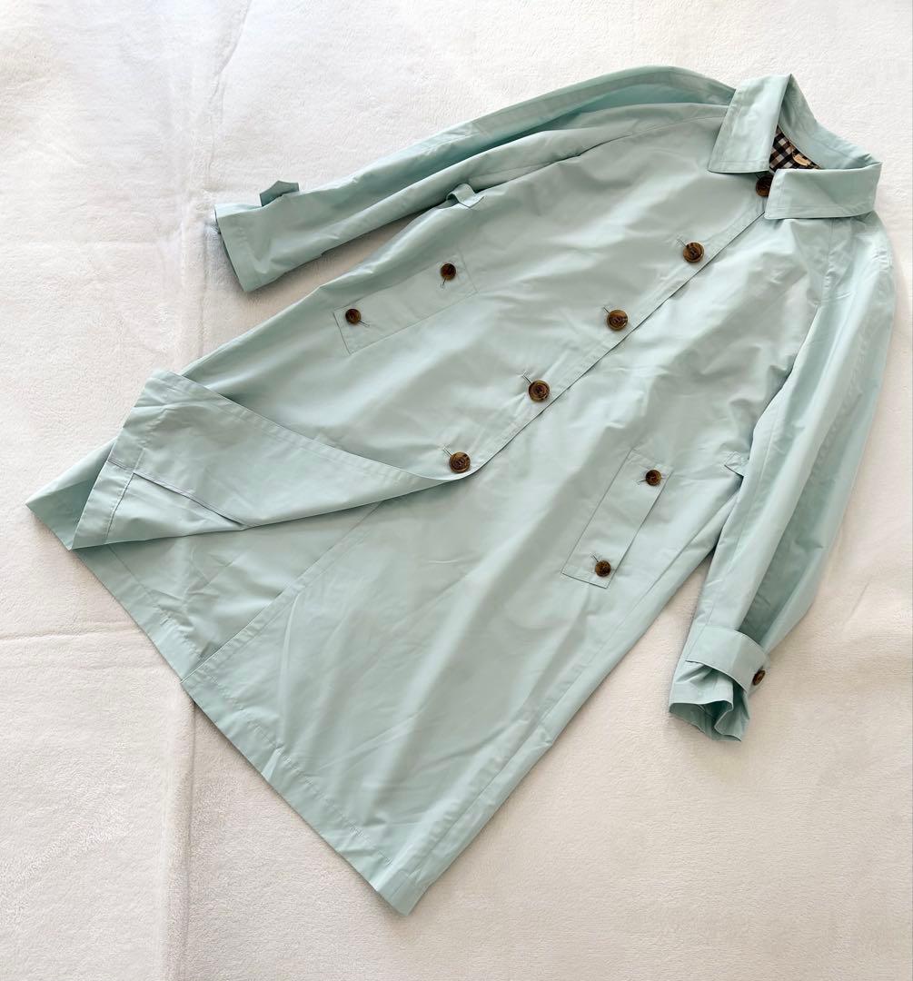 Aquascutum アクアスキュータム SORELAタフタ ステンカラーコート