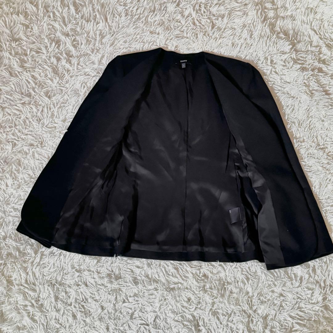 セオリー　ノーカラージャケット LINDRAYIA LIGHTSAXONY2