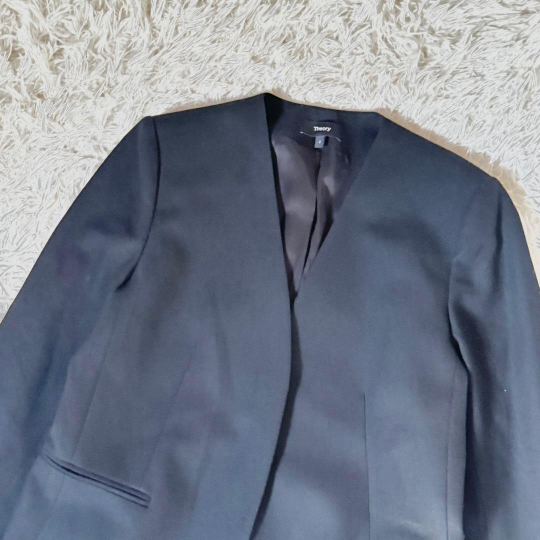 セオリー　ノーカラージャケット LINDRAYIA LIGHTSAXONY2