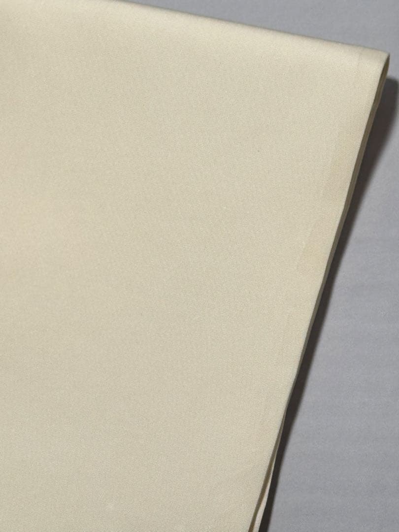 [美品] 塩瀬　名古屋帯　正絹　お太鼓柄　椿　洒落帯　白　カジュアル　小紋　無地