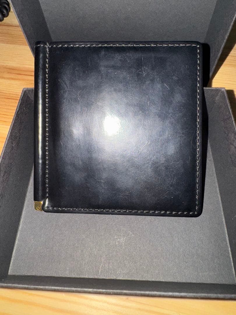 GANZO コードバン マネークリップ 馬蹄小銭入れ