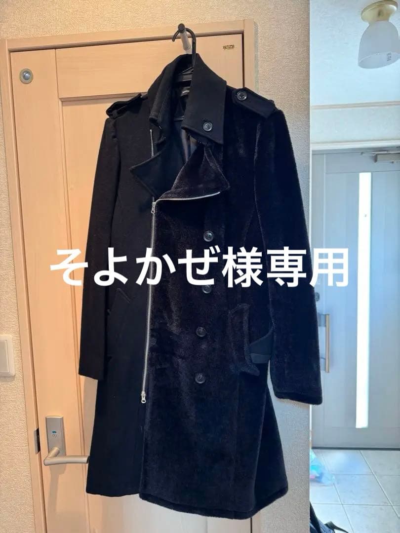 NOVESSEL【ノベセル】ナポレオンライダーストレンチコート ブラック