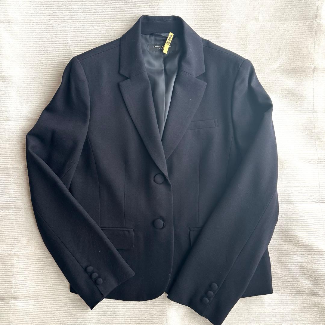 【美品】ポンポネットジュニア フォーマル スーツ セットL 160 受験 卒業式