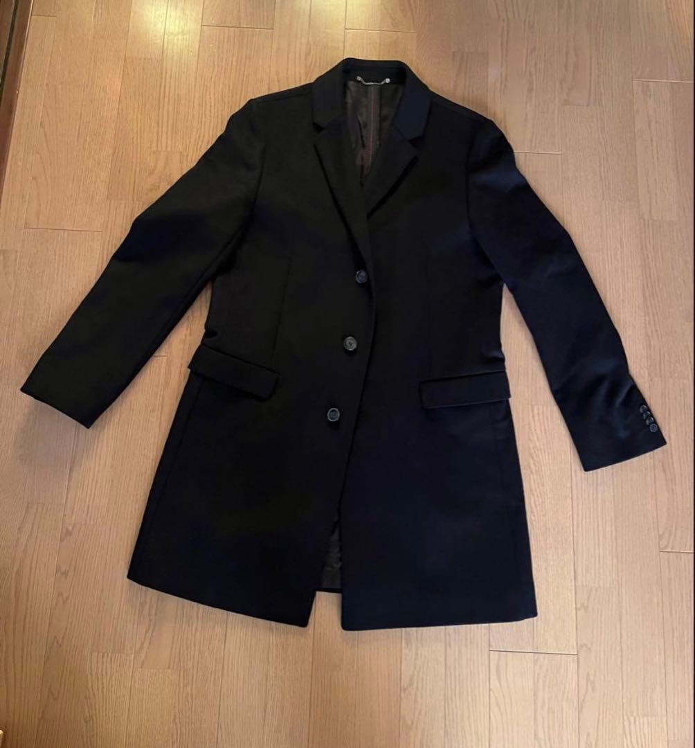 極美品HUGO ブラック チェスターコート