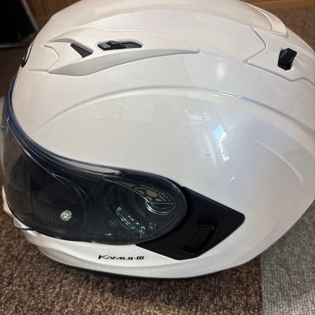 Kabuto カムイ3 ホワイト フルフェイスヘルメット 「サイズL」