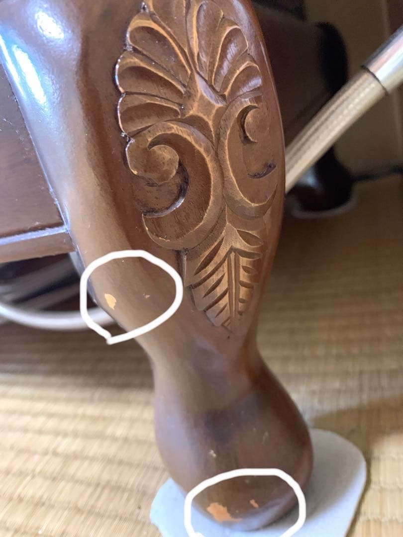 アンティーク調　大型 木製 (桜)書棚　食器棚 ガラス扉付き