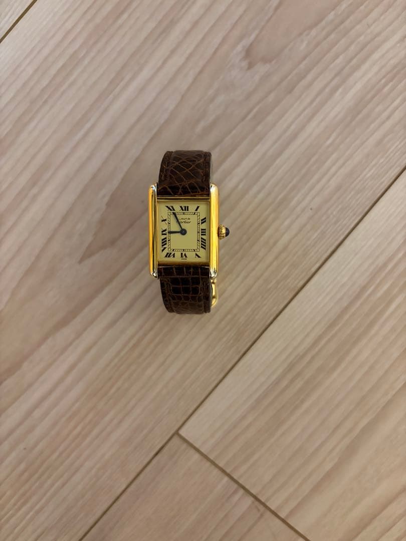 保証書付き❗️純正Dバックル　カルティエ SM マストタンク　ヴェルメイユ