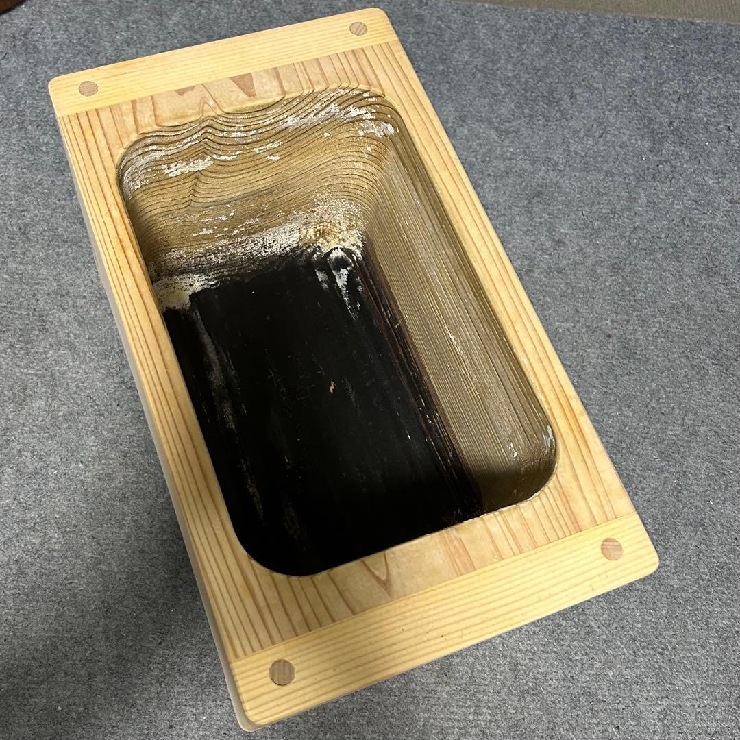 松川碁盤店★霧島杉ぬか漬桶★ぬか床★くりぬき杉桶★水抜き不要★ 糠漬容器★特大