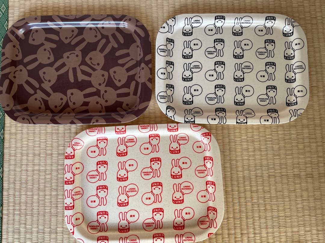 CUNE ファブリックトレーM オンライン限定　お盆　キューン　うさぎ