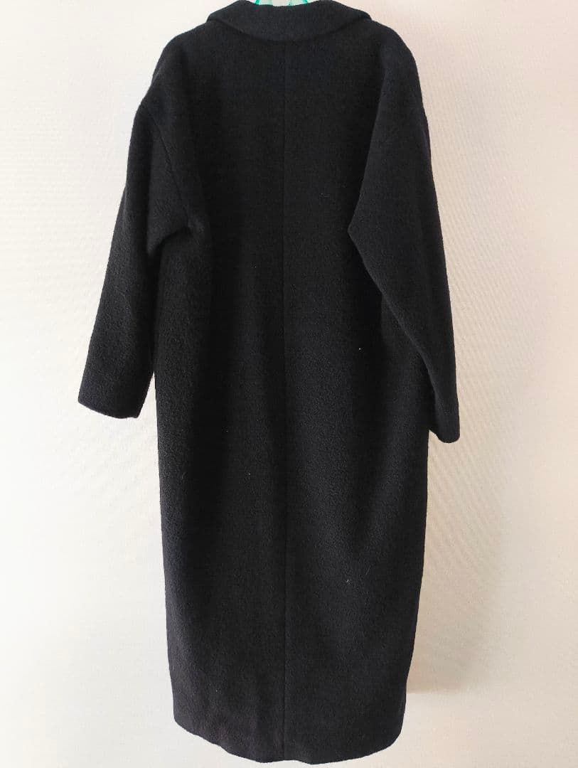 RIM.ARK 黒 ウール ダブルブレスト ロングコート