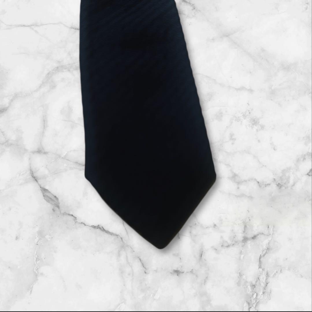 Dior HOMME ブラック　黒　シルク ネクタイ　レジメンタル　ストライプ