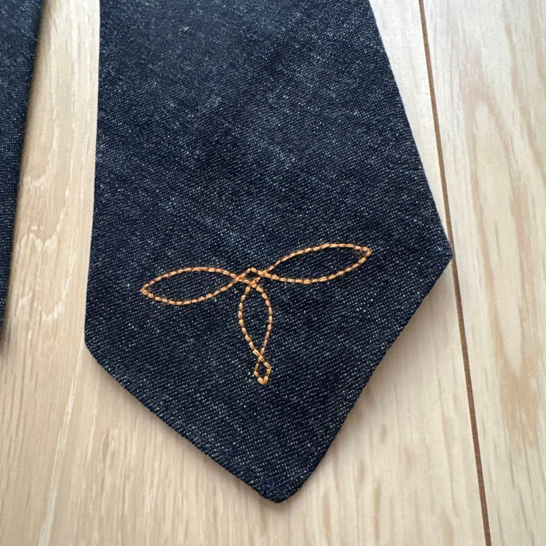 【美品】RRL ダブルアールエル デニム ネクタイ (INDIGO)