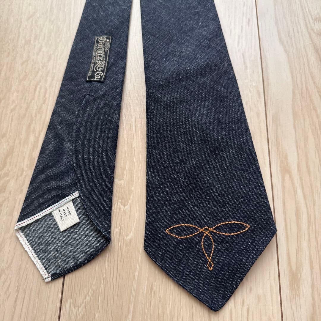 【美品】RRL ダブルアールエル デニム ネクタイ (INDIGO)