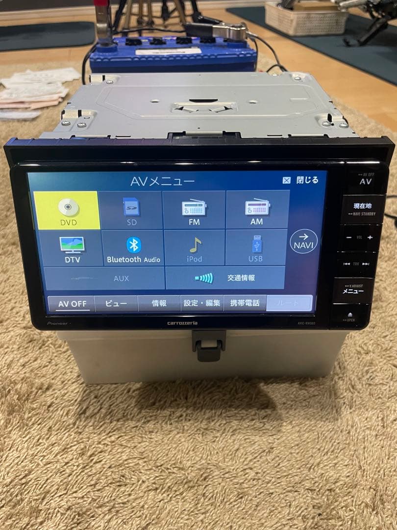 カロッツエリアAVIC-RW503 カーナビ GPS、アンテナケーブル取説付き‼️