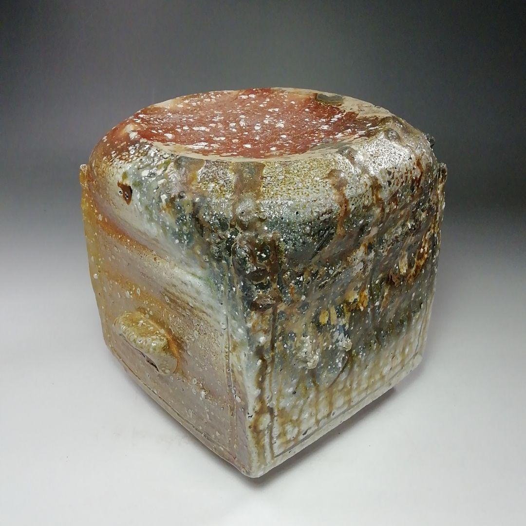 Ｓ８０６　水指　『信楽焼　水指』『高橋春斎』　共箱　茶道具