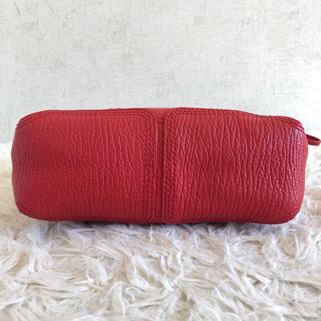 【2way 美品】スリーワンフィリップリム　パシュリミニサッチェル　赤　本革