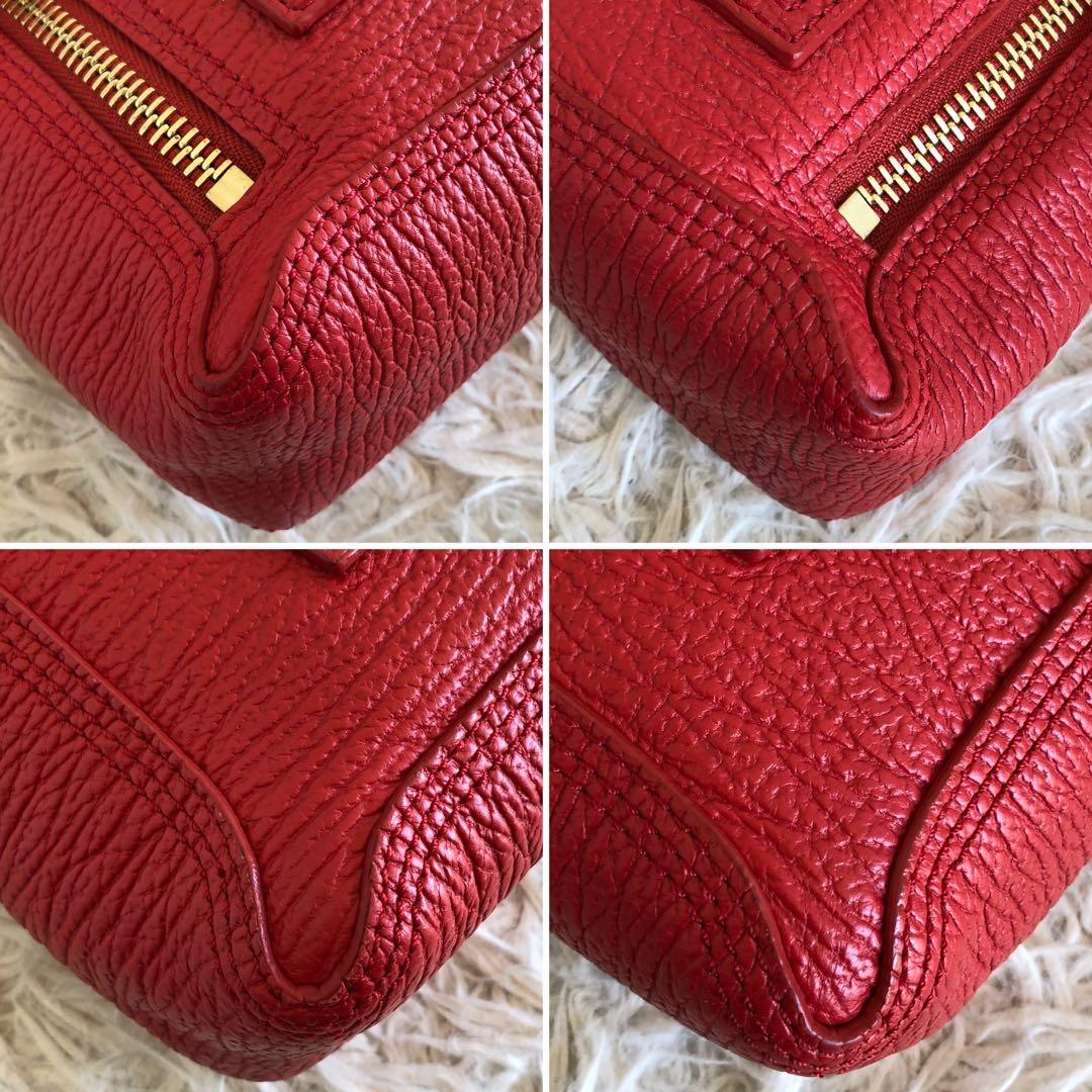 【2way 美品】スリーワンフィリップリム　パシュリミニサッチェル　赤　本革