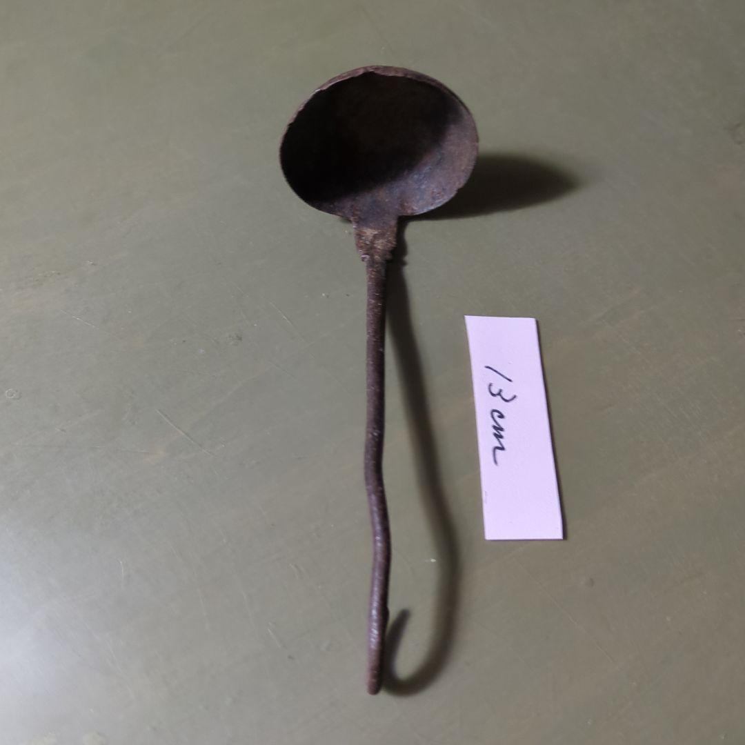 ロック　西アフリカ　キシ族　鉄貨幣　25センチ　インド灯火器1点