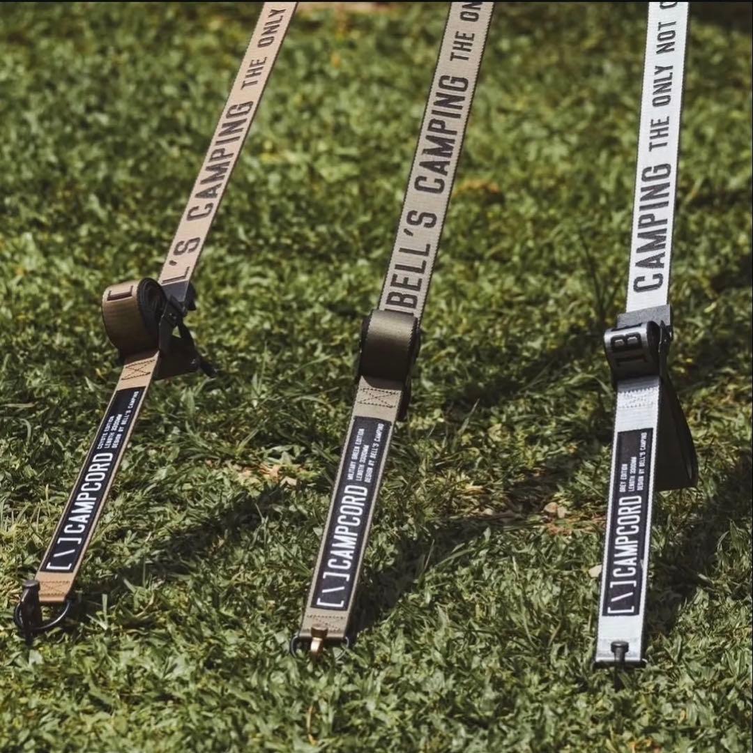 [＼] CAMPCORD 機能ガイロープ　台湾ガレージ　グレー　4本2セット