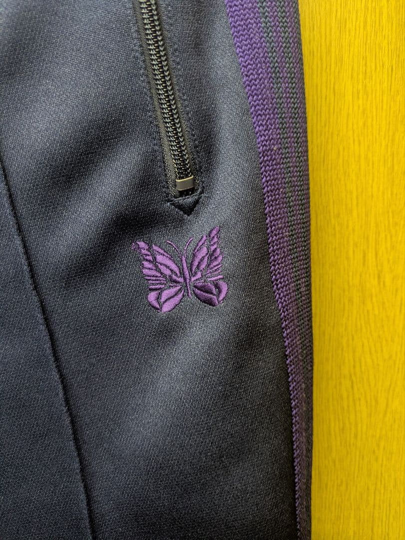 NEEDLESトラックパンツナロータイプ ネイビー×パープル Sサイズ