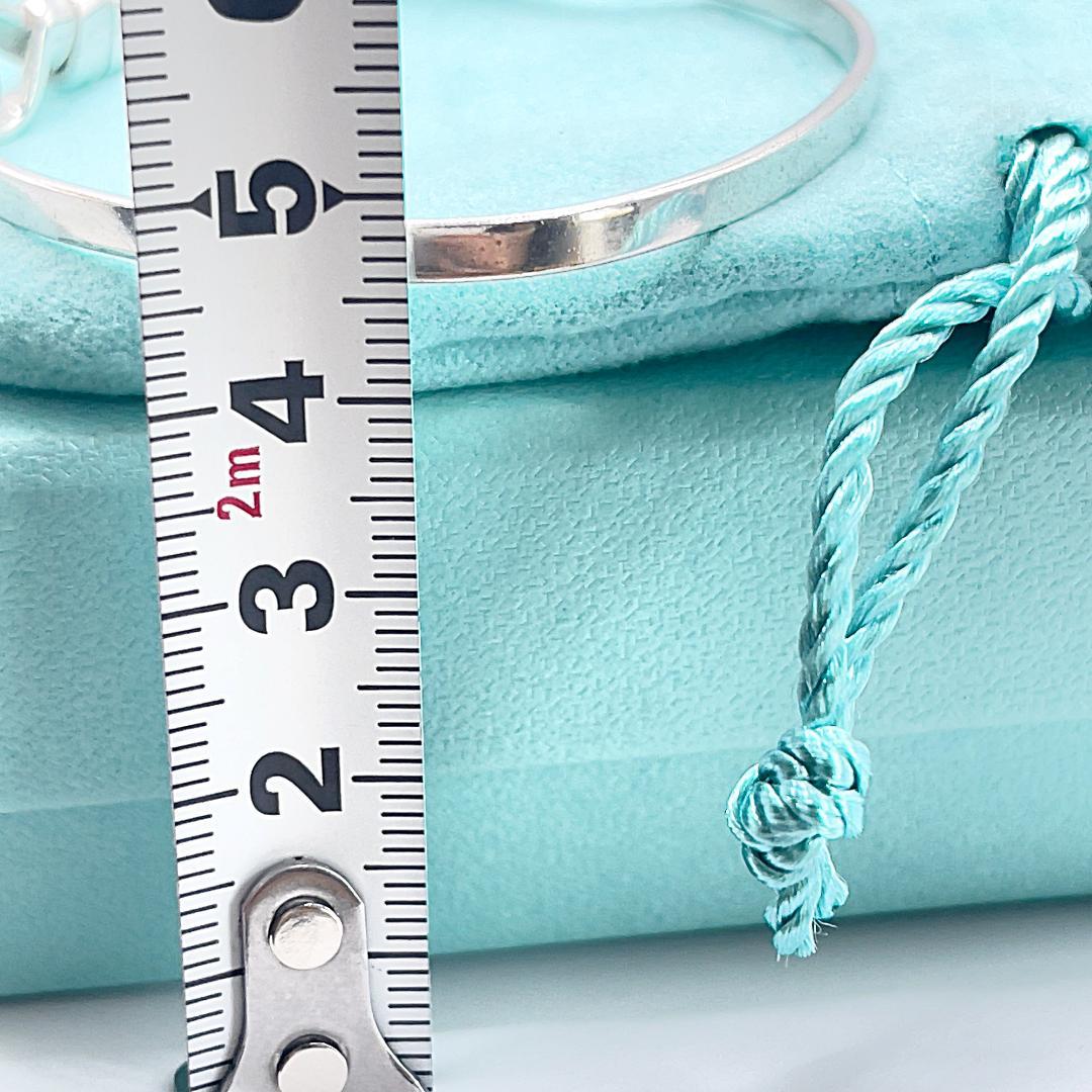 ティファニー ラブノット フック&アイ バングル シルバー 18K ブレスレット