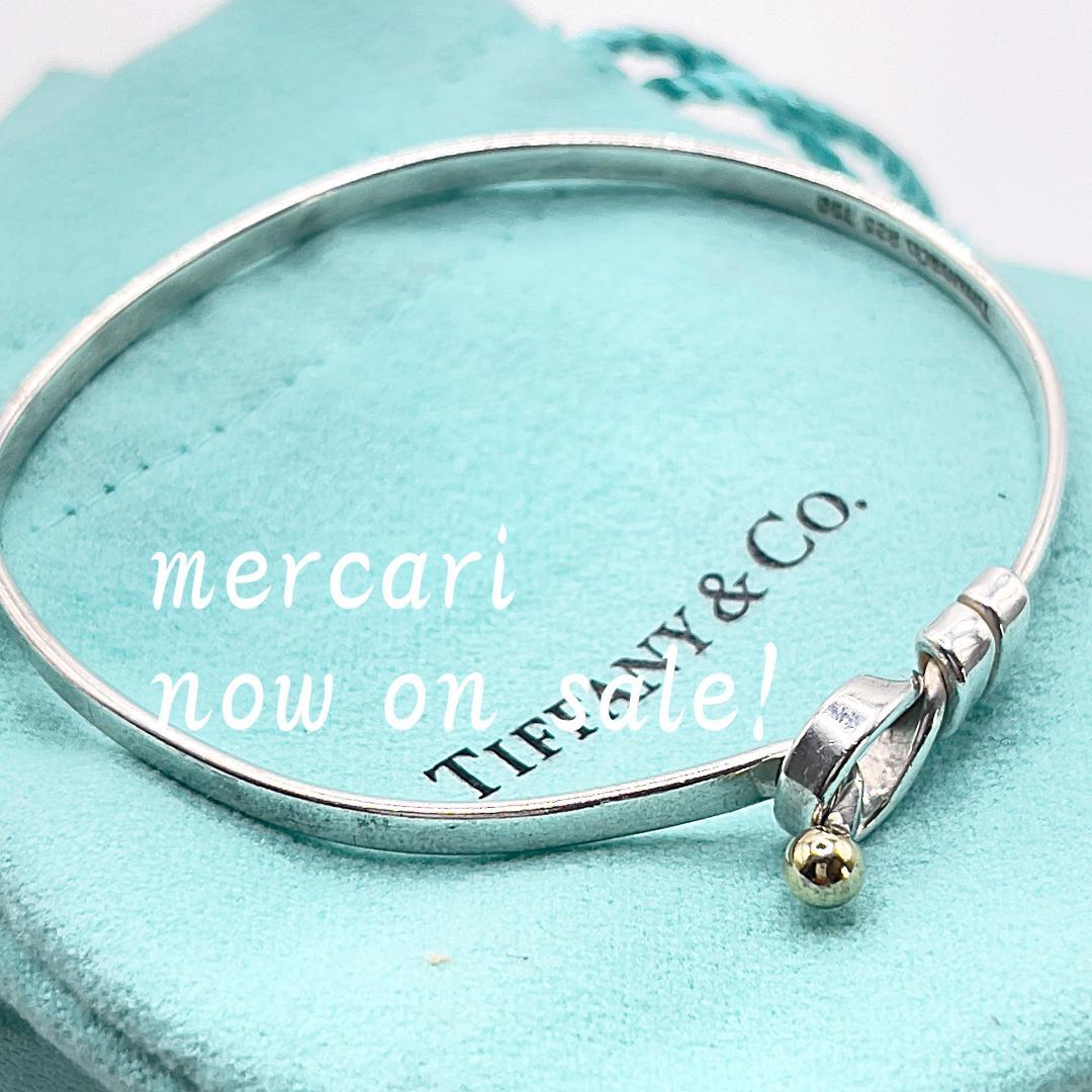 ティファニー ラブノット フック&アイ バングル シルバー 18K ブレスレット