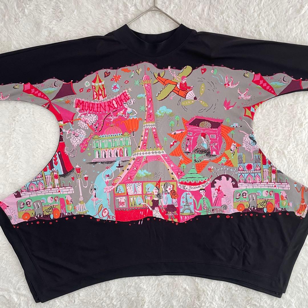 トクコプルミエヴォル パリ アート チュニック 9号 バルーン袖 日本製 アシメ