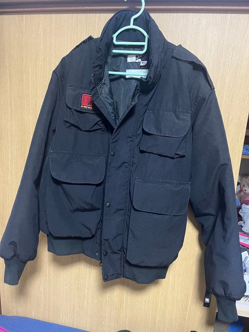 AL MAR USA ブラック ミリタリージャケット サイズ7