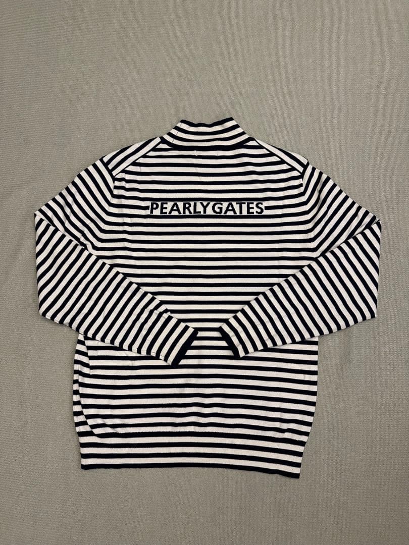 パーリーゲイツ　メンズ　ハイネックニット　ボーダー　サイズ4