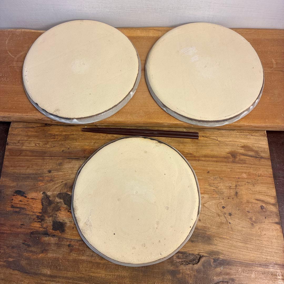 NBT新品　陶器　陶芸作家　プレート皿3枚　331