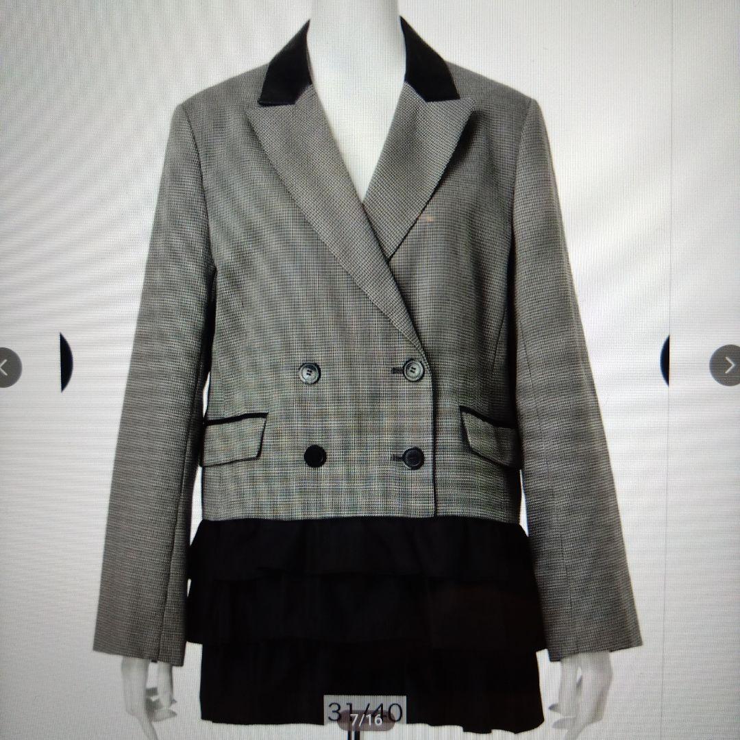 新品タグ付　Apuweiser-riche店舗限定色　フリルレイヤードジャケット