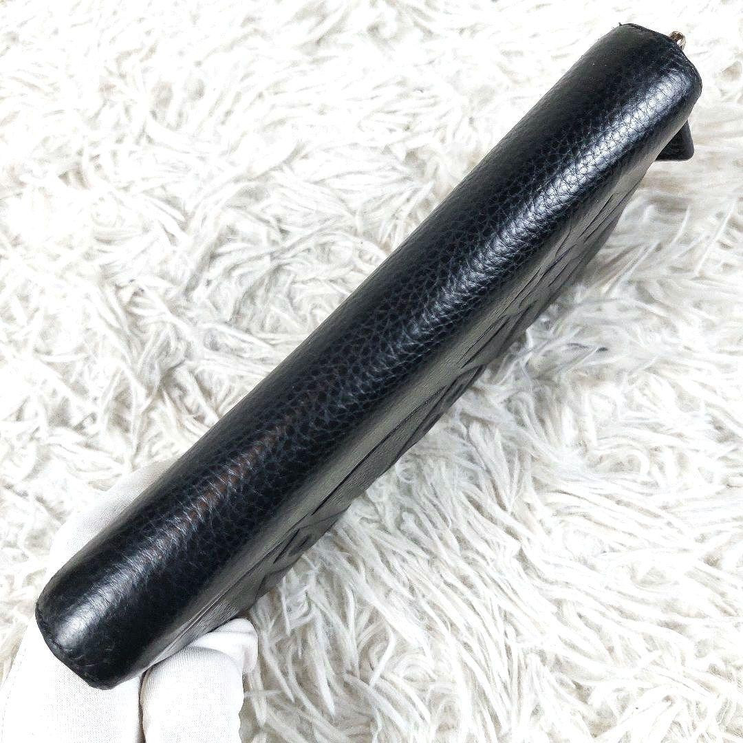 美品 ヴィヴィアンウエストウッド ビッグオーブ エンボス シボ革 レザー 長財布