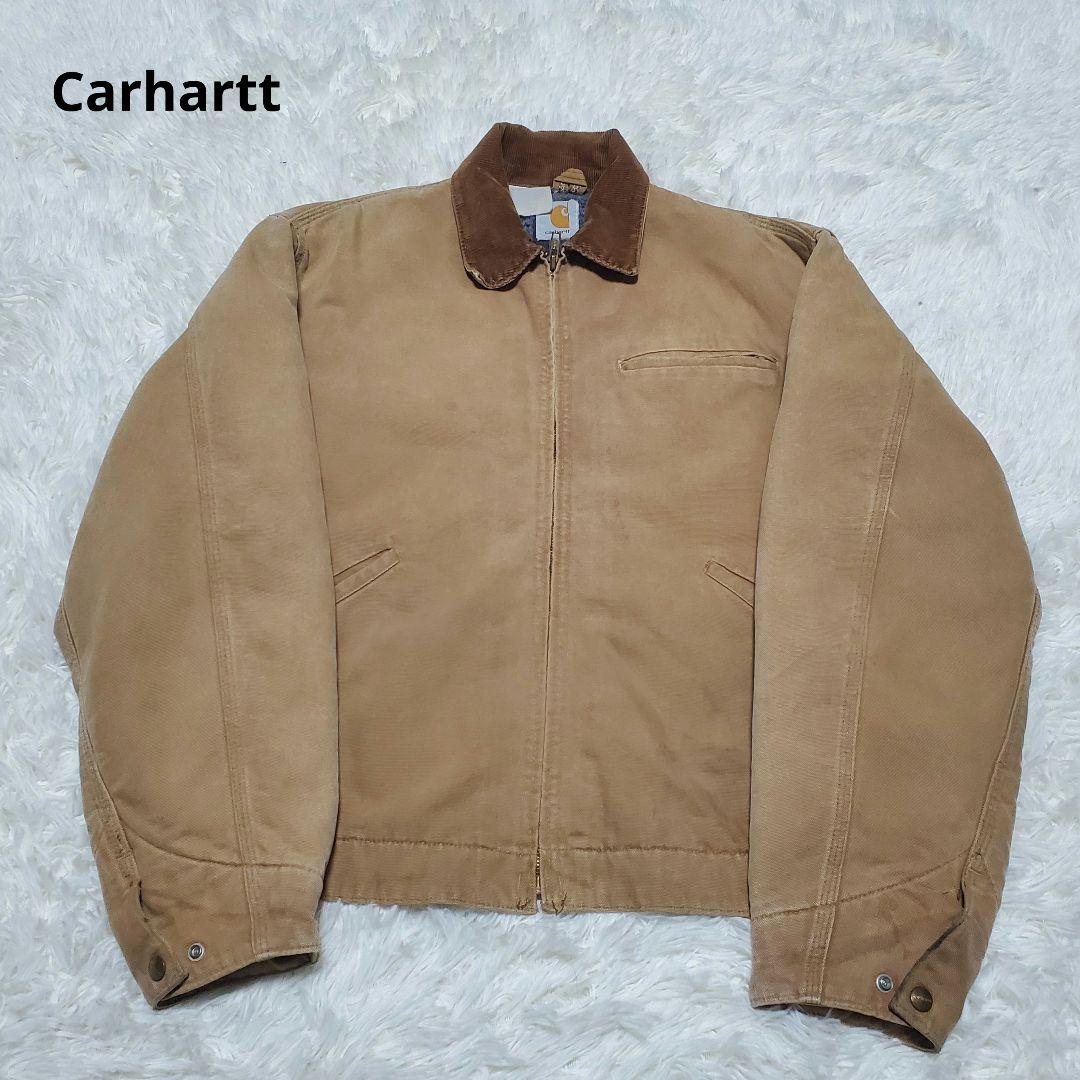 80s　星タグ　カーハート　デトロイトジャケット　ブラウン 6BLJ