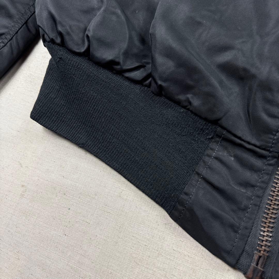 90s USA製 ALPHA b-15 フライトジャケット 襟ボア MOD XL