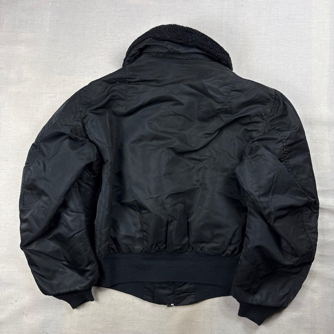 90s USA製 ALPHA b-15 フライトジャケット 襟ボア MOD XL