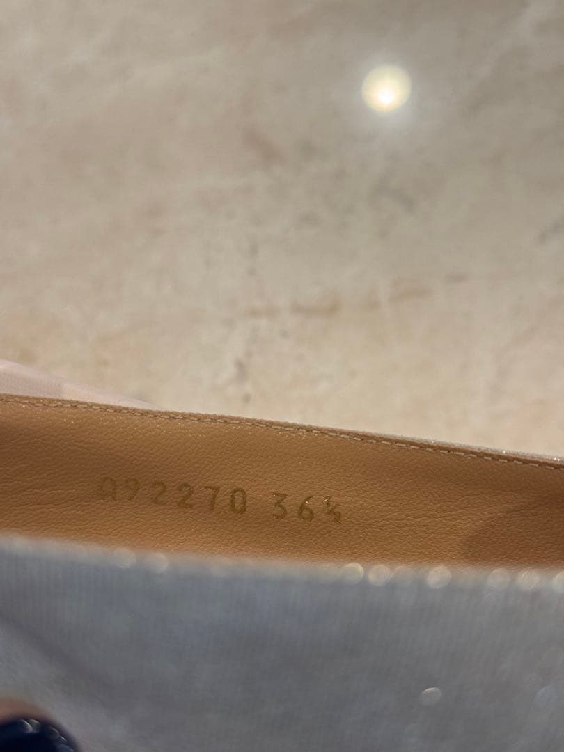 Sergio Rossi シルバー ビジュー付き フラットシューズ